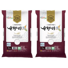 수향미 화성알피시 유기농 백미, 4kg, 2개, 상