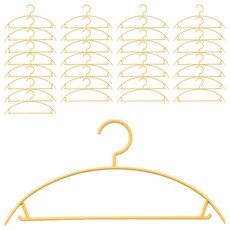 Saenghwalgongsik 弧形防留痕衣架, 60個, 黃色
