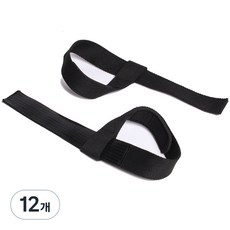 리브스포 논슬립 리프팅 아대 헬스 손목보호 스트랩, 12개, 블랙