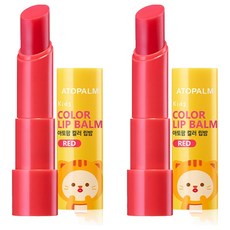 ATOPALM 愛多康 兒童彩色護唇膏 3.3g, 紅色, 2個