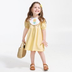BERRYMAY 女童花領泡泡袖洋裝