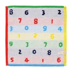 SOU SOU 日本丸真 純棉小方巾, SO SU U數字 多色, 1條