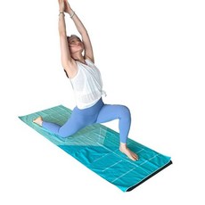 薩維納防滑止滑瑜珈墊巾, 藍色, 1個