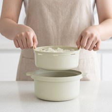 comet Clean Cook 微波爐用飯水分離減醣電鍋, 奶油色, 1個, 100cm