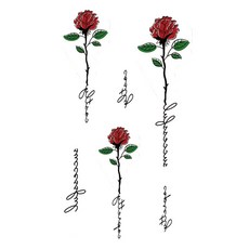 비비에라 반영구적 패션 타투 스티커 85 x 150 mm, W-0719, 1개