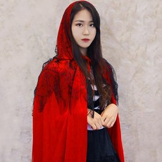 데스 망사 후드 망토