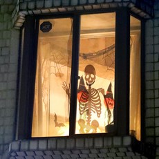 萬聖節派對骷髏門簾, 黑色