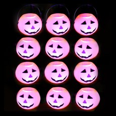 萬聖節南瓜糖果籃 LED 中型, 12個, 橘色