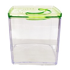 ISTA 伊士達 摩登造型缸四角缸 可堆疊迷你水族箱, 15.2 x 14.5cm, 綠色, 1個