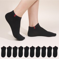 두발로 여성용 삼선 스니커즈 양말 10켤레