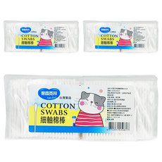 奈森克林 細軸棉花棒 100支x6包入 台灣製造, 600支, 3包
