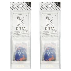 KING JIM KITTA 隨身攜帶和紙膠帶 單張貼紙, 夜空神話(濵佳江設計款), 2個