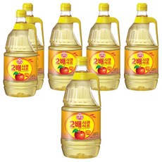 오뚜기 2배 사과식초, 1.8L, 6개