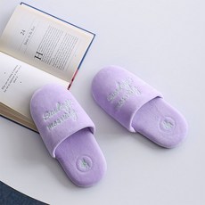 ROOM&HOME 絲絨室內拖鞋, 1個, 薰衣草紫