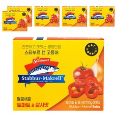 스타부르 캔 고등어 살사, 110g, 6개