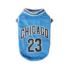 PET BOS 狗狗網眼球衣T恤, 天藍色