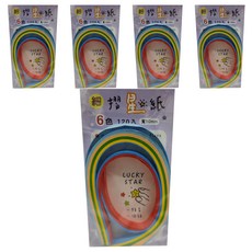 Sunny 三瑩文具 素色摺星紙, 6色 120入 寬10mm, 5包