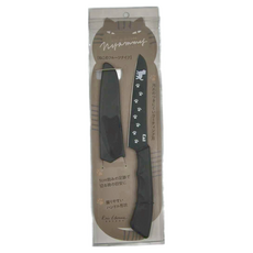 KAI 貝印 Nyammy 貓咪水果刀 附刀套 DH-2722, 黑色, 1支