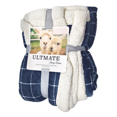 半島良品 法蘭絨羊羔絨毛毯, 經典格紋, 200 x 150cm