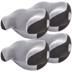 車用U形記憶棉頸枕, 灰色, 4個