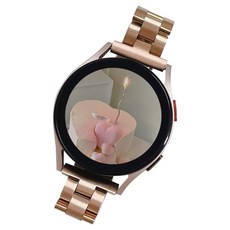 우먼스9999 갤럭시 워치 호환 슬림 메탈 스트랩, 로즈골드, 1개