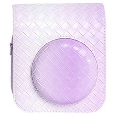 漸變編織紋相機包 拍立得mini12適用 紫色, 1個, 101655426658