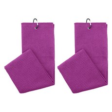 Robroco 超細纖維高爾夫球清潔毛巾, 紫色, 2個