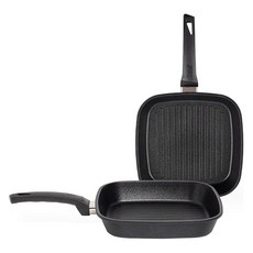 인터쿡 인덕션 블랙 사각팬, 27cm, 2개