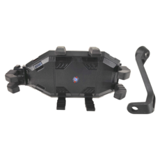 GLiTTER 宇堂 八爪摩托車導航支架 + 掛勾, 照後鏡款, 適用7吋以下手機, GT-1810, 黑色