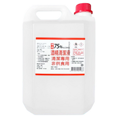 坤展 75%酒精清潔液, 4L, 1桶