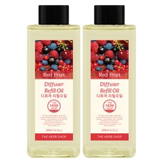 더허브샵 디퓨저 리필오일, 레드프룻, 200ml, 2개