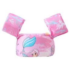 紅彩生活 免充氣快學浮力手臂圈 游泳輔助 水上活動防護 適用體重10~25kg, 藍尾美人魚, 1個