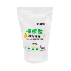 H&K 家居 檸檬酸 環保除垢 500g 居家清潔/馬桶去垢/不銹鋼清潔, 1袋