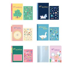 KIDSBINDER 我的活頁本 + 5款筆記本 + 5款貼紙 套組, 粉紅色, 1套