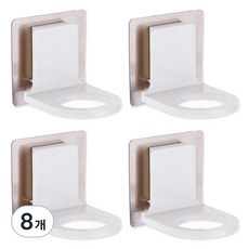 DIBLIC 免鑽孔洗髮精潤髮乳架, 白色, 8個