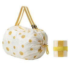 디블릭 포켓 휴대용 장바구니, 옐로우도트, 1개
