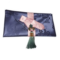 jigeugjeongseong 典雅蝴蝶配飾禮金布 + 禮金信封, 灰色, 1個裝
