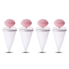 Novea 凹凸不平直立式洗衣機灰塵過濾網, 粉紅色, 4個