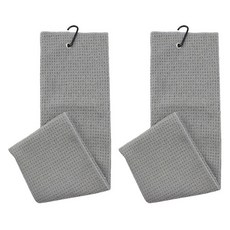 Robroco 超細纖維高爾夫球清潔毛巾, 灰色, 2個