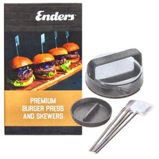 Enders 恩德斯 優質漢堡壓肉器+不鏽鋼漢堡叉, 1組