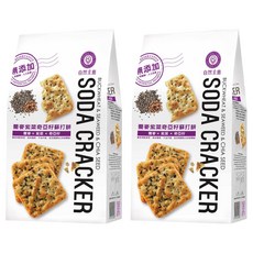 自然主意 蕎麥紫菜奇亞籽蘇打餅, 淡淡紫菜香氣, 酥脆口感, 小麥香氣, 清爽不油膩, 提升營養價值, 180g, 2袋