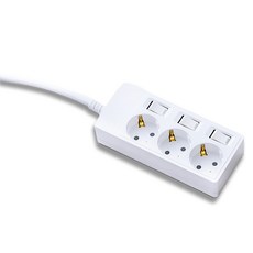 Elephantap 自動滅火獨立開關三孔延長線, 1.5m, 單一顏色, 1個