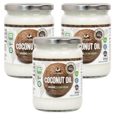 코코어스 유기농 비건 엑스트라버진 코코넛오일, 500ml, 3개