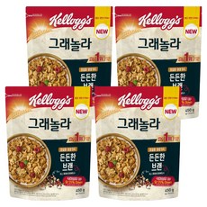 켈로그 든든한 브랜 그래놀라 시리얼, 450g, 4개