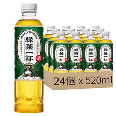 綠茶一杯 日式濃味綠茶, 520ml, 24個, 1箱