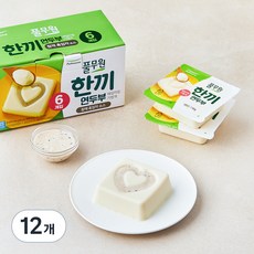 풀무원 한끼 연두부 + 참깨 흑임자 소스, 110g, 12개