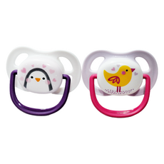 PHILIPS 飛利浦 AVENT 新安怡 Ultra Air 動物圖案安撫奶嘴組, 企鵝 + 小鳥, 0~6個月, 1組