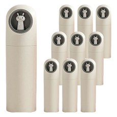 THE ZAKKA 膠囊兔便攜式牙刷盒, 白色, 10個