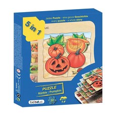 beleduc 多層拼圖 南瓜套裝 5合1 4層, 30片, 1盒