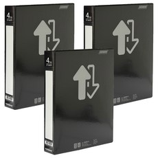 DaTaBanK 三田文具 VC可換封面4孔資料夾 TS04-1311 A4(32 x 28 x 4.5cm), 黑色, 3本